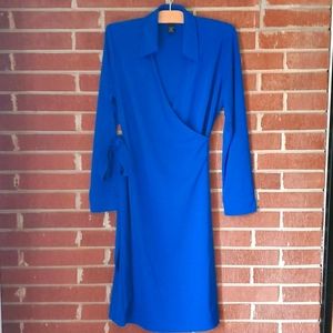 Vintage Express Blue Wrap Dress